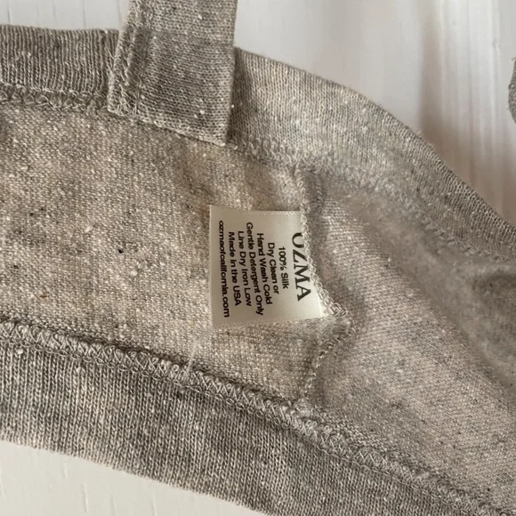 OZMA Regen Silk Noil Wrap Bra Top Small Heather Grey - Picture 5 of 6